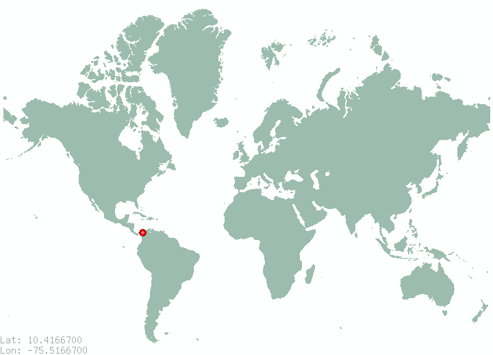 Monasterio in world map